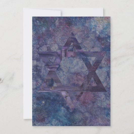 BM Bar or Bat Mitzvah Wall Deko Einladung (Rückseite)