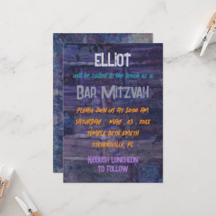 BM Bar or Bat Mitzvah Wall Deko Einladung