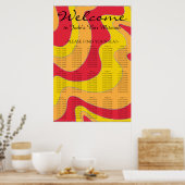 BM Bar und Bat Mitzvah Silvery Waves Seekarte Poster (Küche)