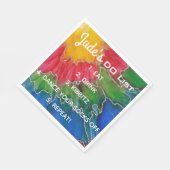 BM Bat Bar Mitzvah Elegante Farben Napkins Serviette (Ecke)