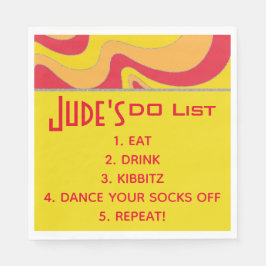 BM Bat Bar Mitzvah Silvery Waves Napkins Serviette