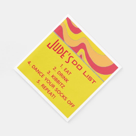 BM Bat Bar Mitzvah Silvery Waves Napkins Serviette (Ecke)