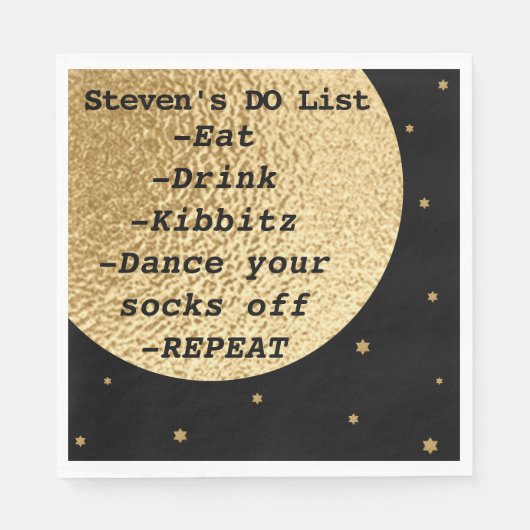 BM Bat Bar Mitzvah Space Out of this World Serviette (Vorderseite)