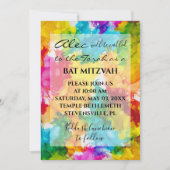 BM Bat Bar Mitzvah Splash of Color Invitation Einladung (Vorderseite)