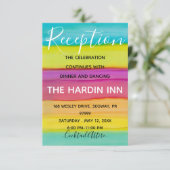 BM Bat Mitzvah Bar Mitzvah Colorful Empfang Card Begleitkarte (Stehend Vorderseite)