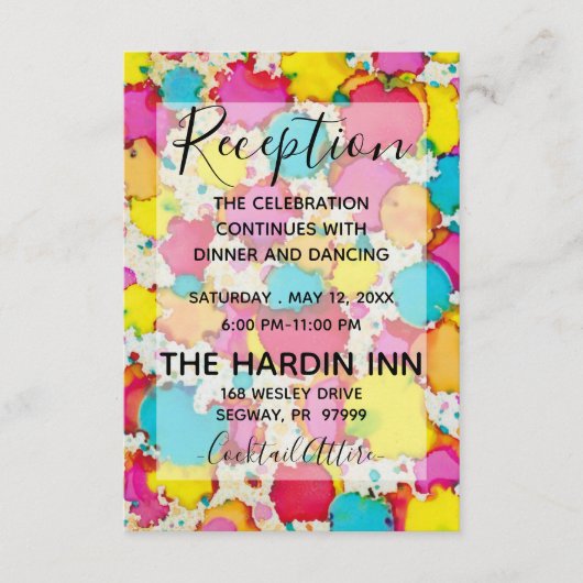 BM Bat Mitzvah Bar Mitzvah Confetti Empfang Card Begleitkarte (Vorderseite)