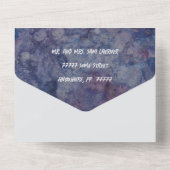 BM Bat Mitzvah Lavendel Blues All In One Einladung (Rückseite)