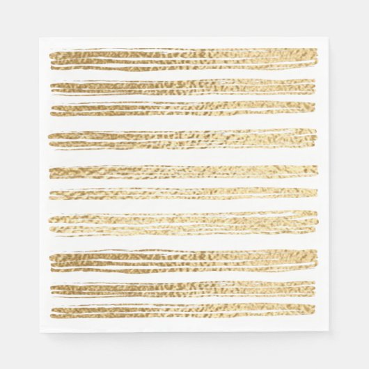 BM Bat Mitzvah oder Bar Mitzvah Gold Streifen Serviette (Vorderseite)