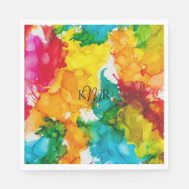 BM Bat oder Bar Mitzvah Ein Schlag mit farbigen Na Serviette