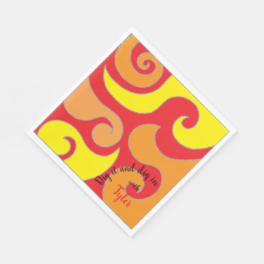 BM Bat oder Bar Mitzvah Napkin Swirbeln Serviette (Ecke)