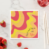 BM Bat oder Bar Mitzvah Napkin Waves Serviette (Beispiel)