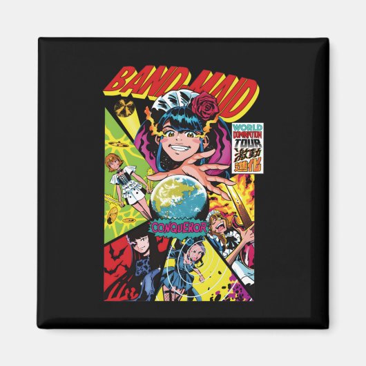 Bm World Domination Tour Sticker Magnet (Vorne)