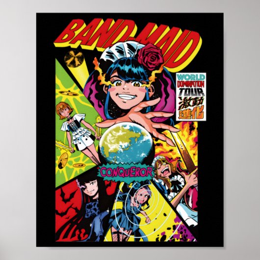 Bm World Domination Tour Sticker Poster (Vorne)