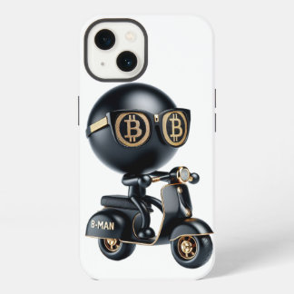 Bman auf einem Roller, Bitcoin, von Natasha Us   iPhone 13 Hülle