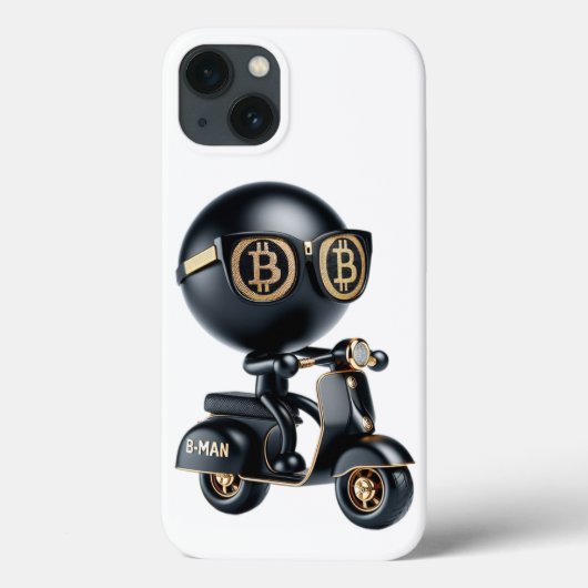 Bman on a Scooter, Bitcoin, by Natasha Us Case-Mate iPhone Hülle (Rückseite)