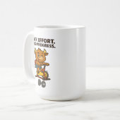 BMax Effort Null Fortschritt - Funny Bullio Gym Kaffeetasse (Vorderseite Links)