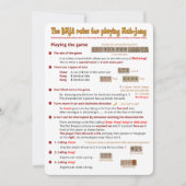 BMJA rules card - Spielen des Spiels (1) Einladung (Vorderseite)