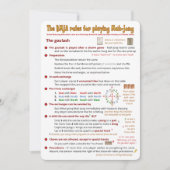 BMJA rules card - The Goulash Einladung (Vorderseite)