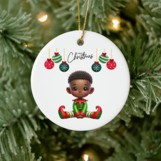 BMSC Christmas Elf Ornament, V1 Keramik Ornament