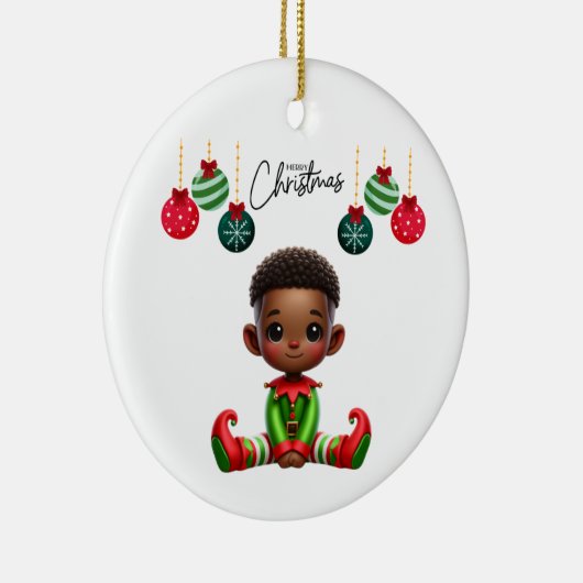 BMSC Christmas Elf Ornament, V1 Keramik Ornament (Rechts)