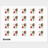 BMSC Santa's Little Helper Elf Sticker, V2 Runder Aufkleber (Blatt)