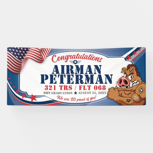 BMT Abschluss 321 TRS Warthogs Militär der Luftwaf Banner (Horizontal)