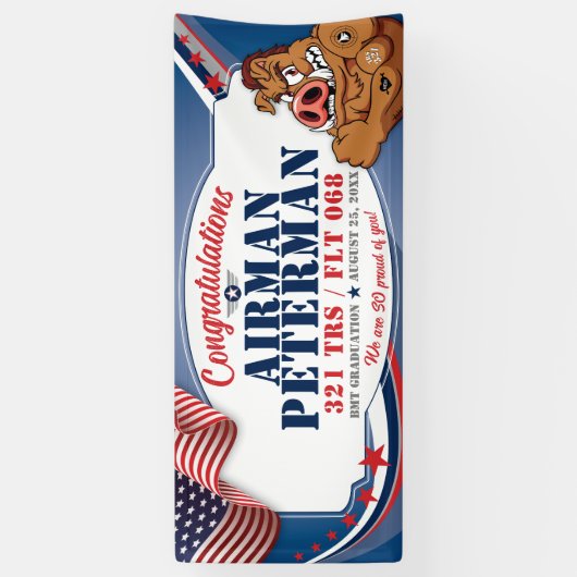 BMT Abschluss 321 TRS Warthogs Militär der Luftwaf Banner (Vertikal)