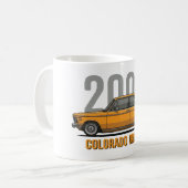 BMW 2002 Colorado Orange Oldtimer Kaffeetasse (Vorderseite Links)