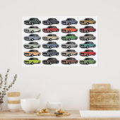 BMW 2002 Multi Car Poster (Küche)