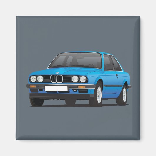 BMW E30 (3-Serie) blau Magnet (Vorne)