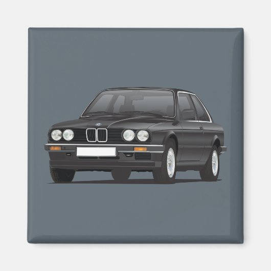 BMW E30 (3-Serie) schwarz Magnet (Vorne)