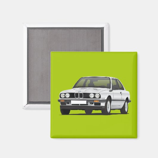 BMW E30 (3-Serie) Silber Magnet (Vorderseite/Rückseite)