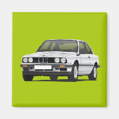 BMW E30 (3-Serie) Silber Magnet (Vorne)