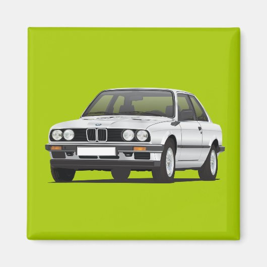 BMW E30 (3-Serie) Silber Magnet (Vorne)