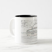 BMW E30 sketch 1 Zweifarbige Tasse (Vorderseite Links)