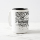 BMW E30 sketch 2 Zweifarbige Tasse (Vorderseite Links)