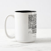 BMW E30 sketch 2 Zweifarbige Tasse (Links)