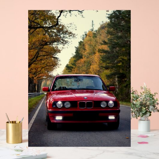 BMW_E34 ACRYLSCHILD (Hochzeit)