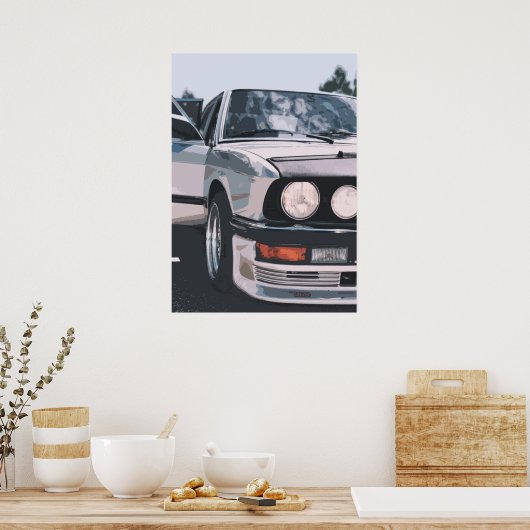BMW E36 Auto Poster Oldtimer (Küche)