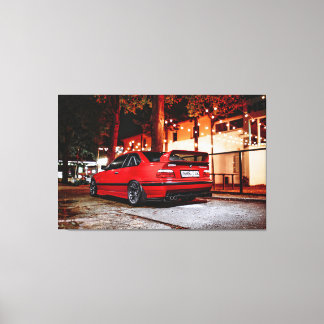 BMW E36 Rennwagen Leinwanddruck