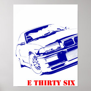 BMW E 36 SECHS. E36 Bimmer Poster