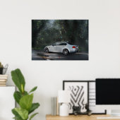 BMW M3 E90 in der Nebel Poster (Heimbüro)