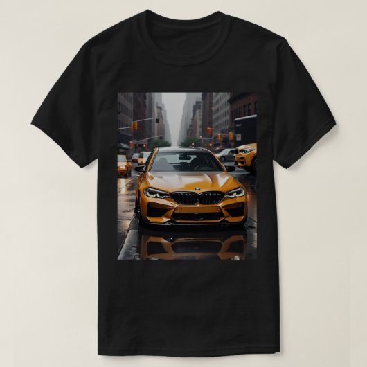 BMW M3 im Regen - New York City Performance T-S T-Shirt (Design vorne)