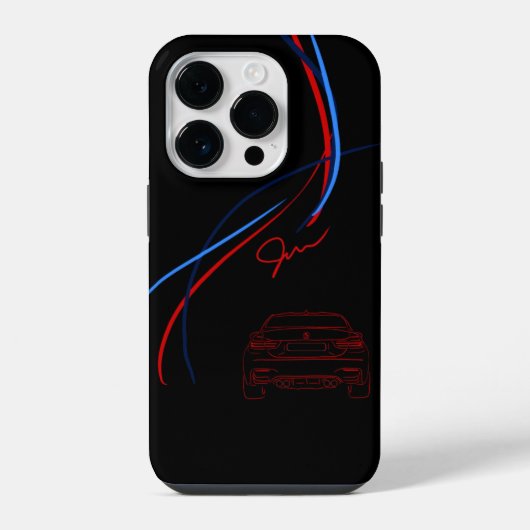 BMW M3/M4 RÜCKE iPhone 14 Fall Hülle (Rückseite)