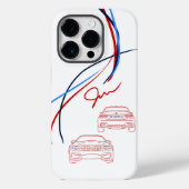 BMW M3/M4 Streifen iPhone 14 Fall Case-Mate iPhone Hülle (Rückseite)