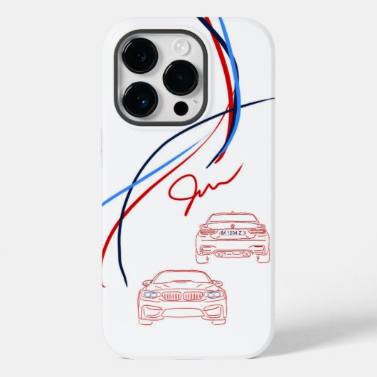 BMW M3/M4 Streifen iPhone 14 Fall Case-Mate iPhone Hülle (Rückseite)