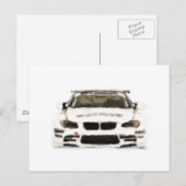 BMW M3 Racing Car Handgemalt Art Pinsel Vorlage Postkarte (Vorne/Hinten)