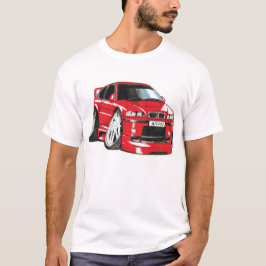 BMW M3 Rot E36 Fahrzeugkarikatur T-Shirt