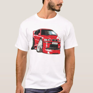 BMW M3 Rot E36 Fahrzeugkarikatur T-Shirt