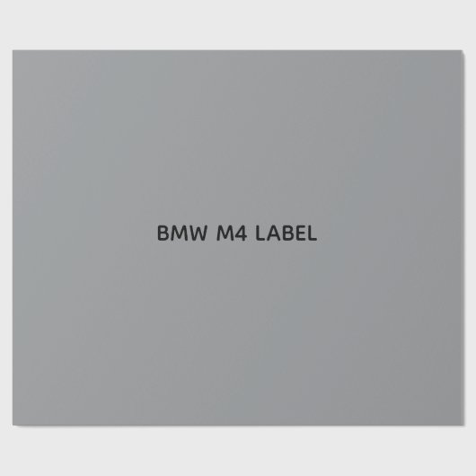 BMW M4 ETIKETT GESCHENKPAPIER (Flach)
